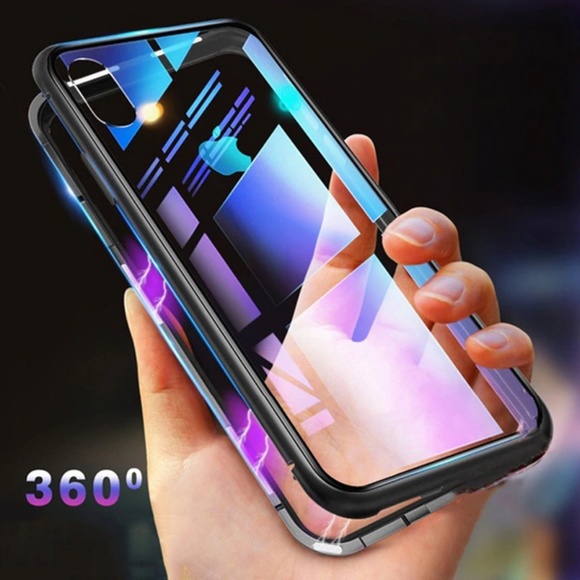 NEW iPhone X/XS/78 360 Magnetic Metal Bumper case - Picture 6 of 8